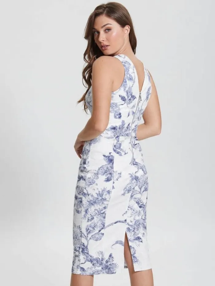 Women GUESS Dresses and Jumpsuits Isabella Floral Dress Porcelain Flower