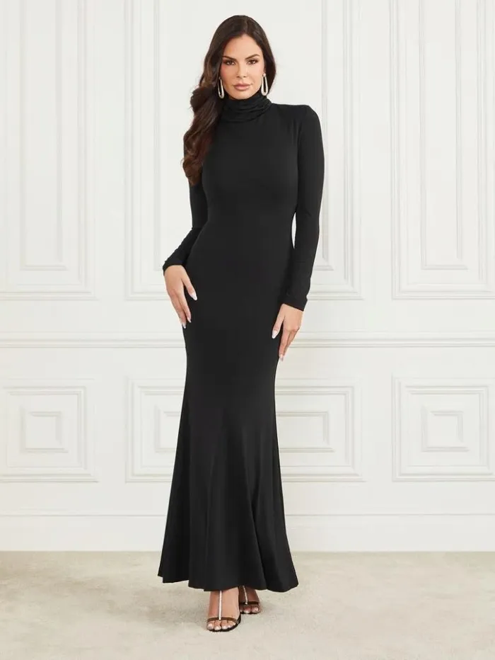 Women GUESS Dresses and Jumpsuits Leandra Maxi Dress Black