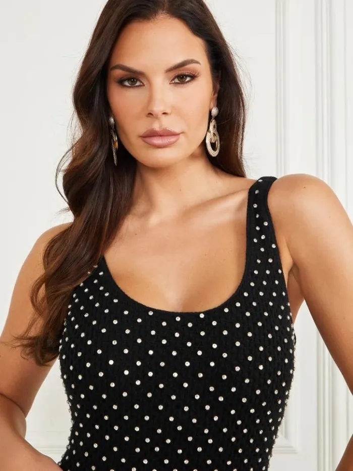 Women GUESS Dresses and Jumpsuits Marylin Sequin Dress Black