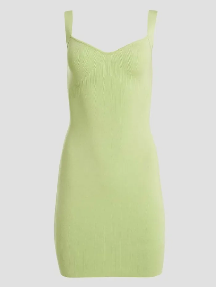 Women GUESS Dresses and Jumpsuits Mirage Anise Rib Dress Honeydew Green