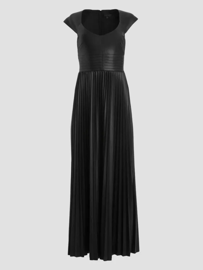 Women GUESS Dresses and Jumpsuits Teri FauxLeather Dress Jet Black Multi