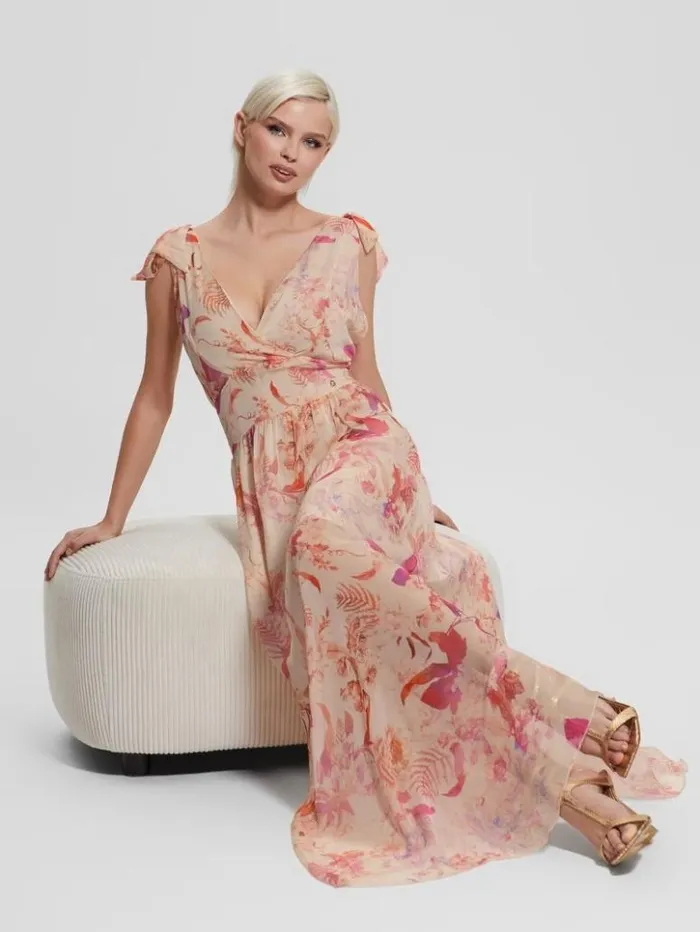 Women GUESS Dresses and Jumpsuits Venus Smocked Maxi Dress Reclaimed Romance Women GUESS Dresses and Jumpsuits Venus Smocked Maxi Dress Reclaimed Romance
