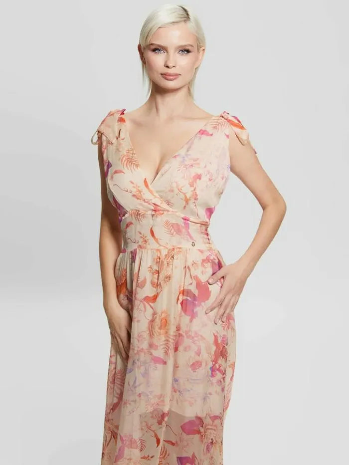 Women GUESS Dresses and Jumpsuits Venus Smocked Maxi Dress Reclaimed Romance Women GUESS Dresses and Jumpsuits Venus Smocked Maxi Dress Reclaimed Romance