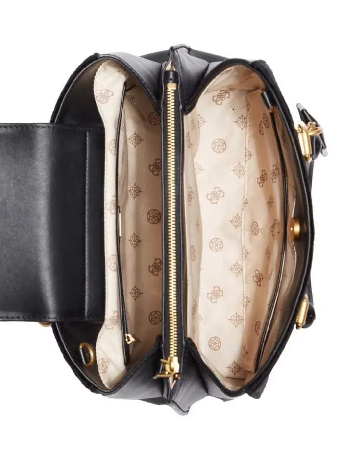 Women GUESS Handbags Ales Girlfriend Satchel Black