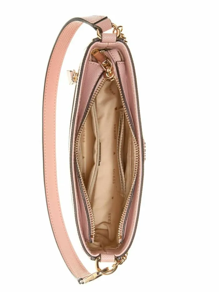 Women GUESS Handbags Brynlee Mini TopZip Shoulder Bag Pink
