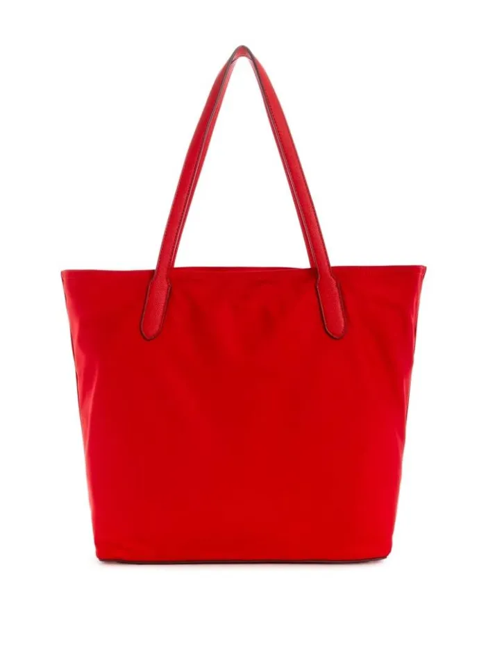 Women GUESS Handbags Eco Gemma Tote Passion Red
