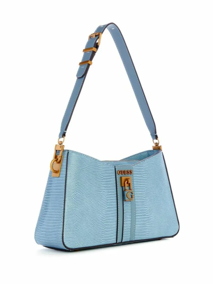 Women GUESS Handbags Ginevra Elite Shoulder Bag Light Denim