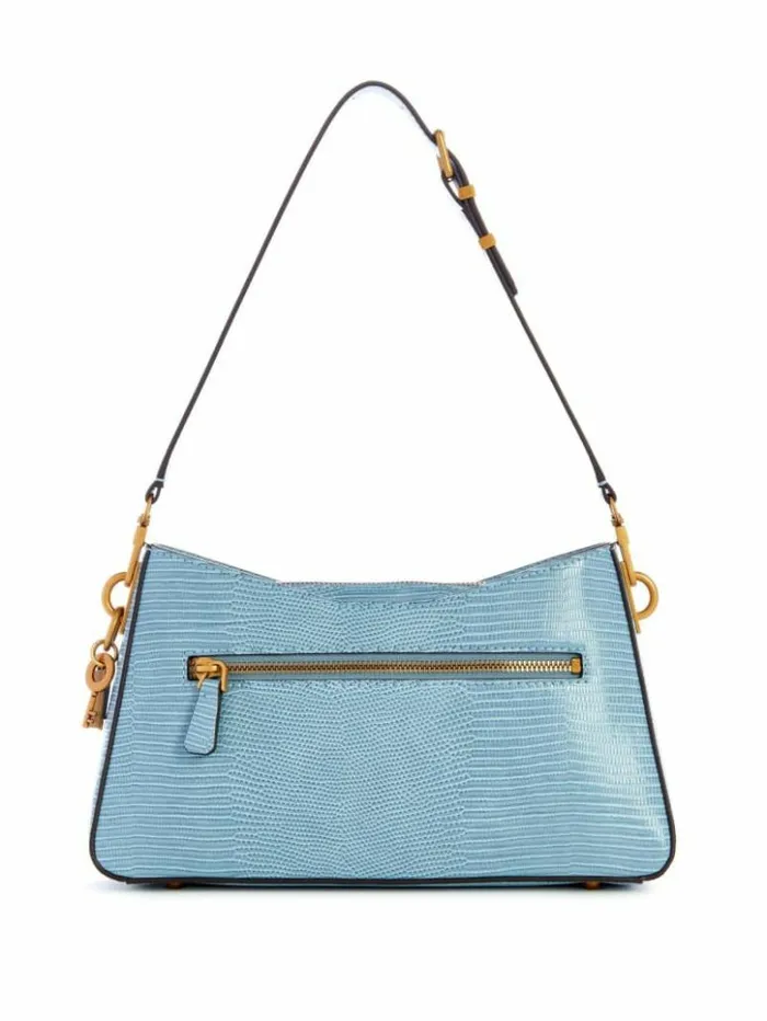 Women GUESS Handbags Ginevra Elite Shoulder Bag Light Denim