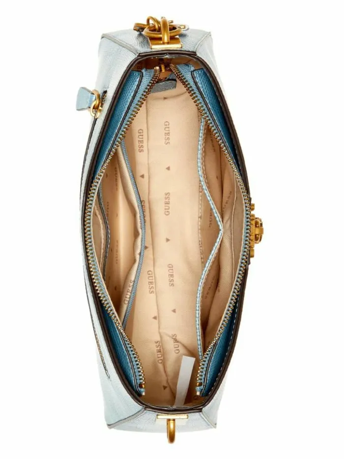 Women GUESS Handbags Ginevra Elite Shoulder Bag Light Denim