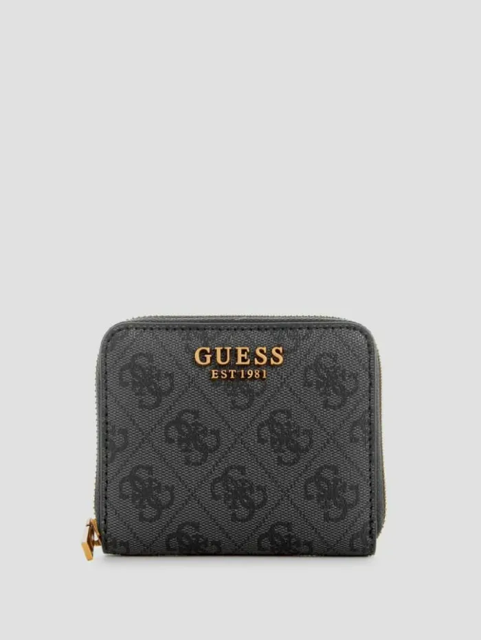Women GUESS Handbags Ginevra Logo Small ZipAround Wallet Cloud Wash