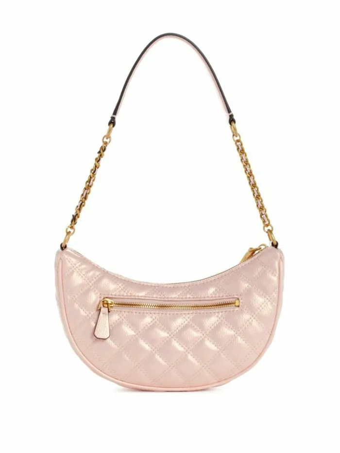 Women GUESS Handbags Giully Quilted Shoulder Bag Light Rose
