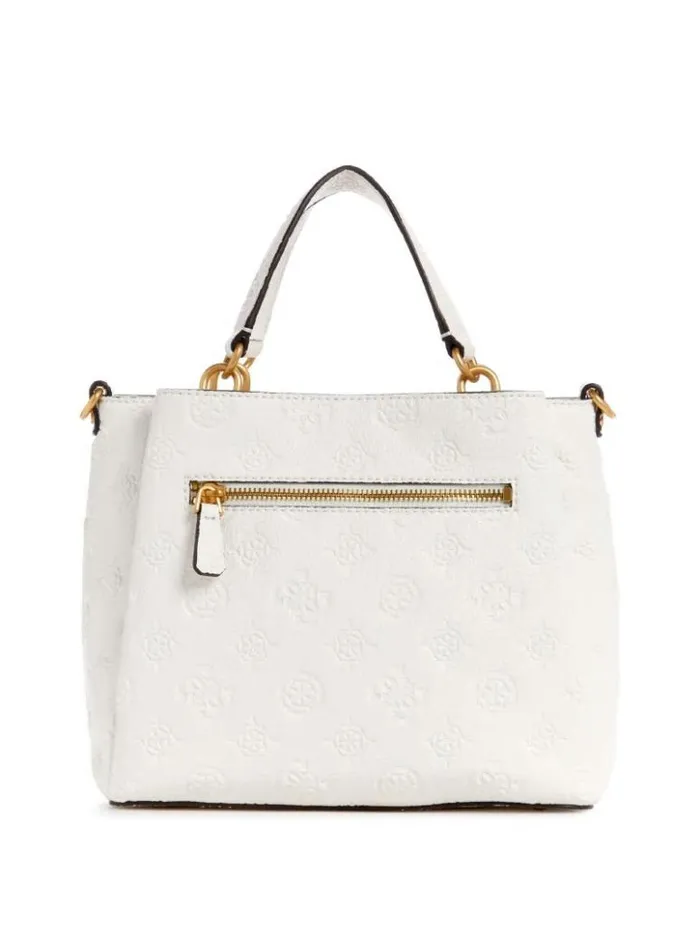 Women GUESS Handbags Izzy Girlfriend Mini Satchel Steel
