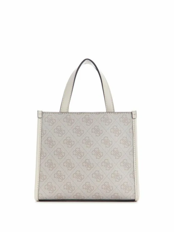 Women GUESS Handbags Izzy Mini Tote Dove Logo