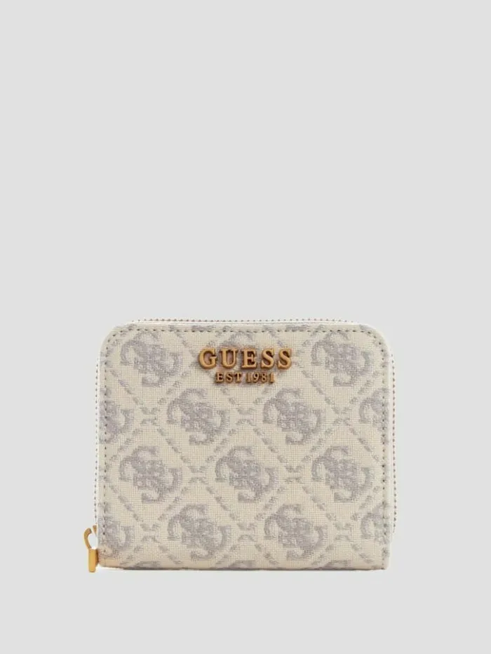 Women GUESS Handbags Izzy Small ZipAround Wallet Dove Logo