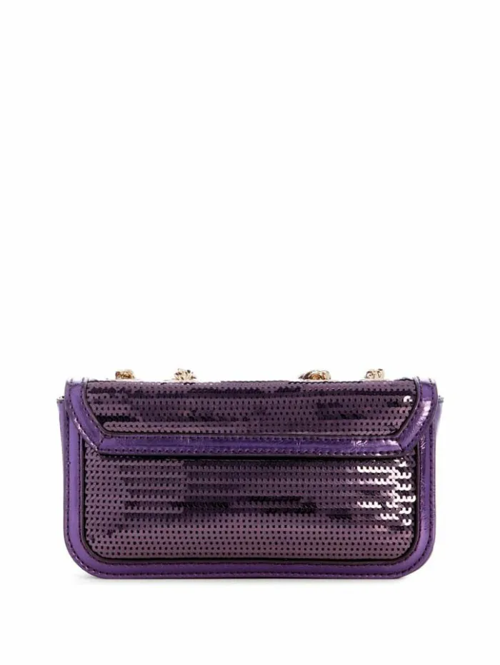 Women GUESS Handbags Kaska Sequin Convertible Mini Crossbody Antique Medium Wash Women GUESS Handbags Kaska Sequin Convertible Mini Crossbody Antique Medium Wash