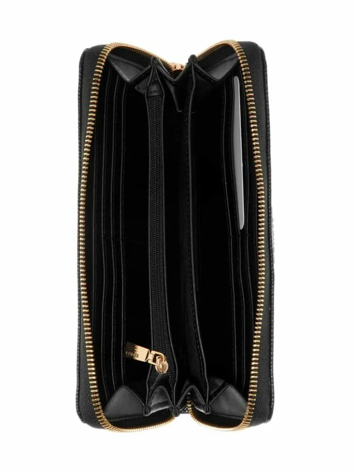Women GUESS Handbags Laryn Large ZipAround Wallet Black