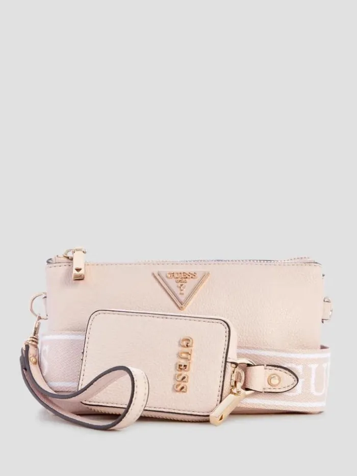 Women GUESS Handbags Latona Mini Crossbody Light Rose