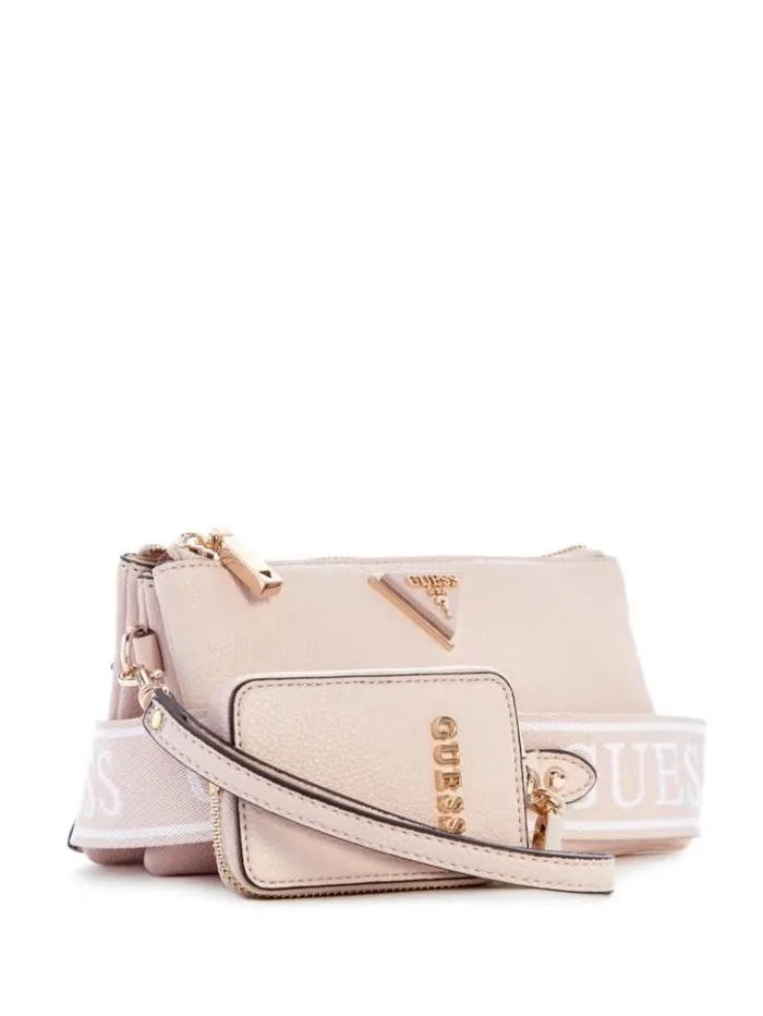Women GUESS Handbags Latona Mini Crossbody Light Rose