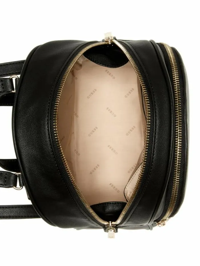 Women GUESS Handbags Manhattan Large Backpack Black
