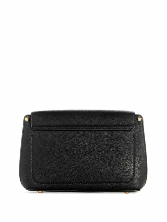 Women GUESS Handbags Meridian FoldOver Shoulder Bag Black