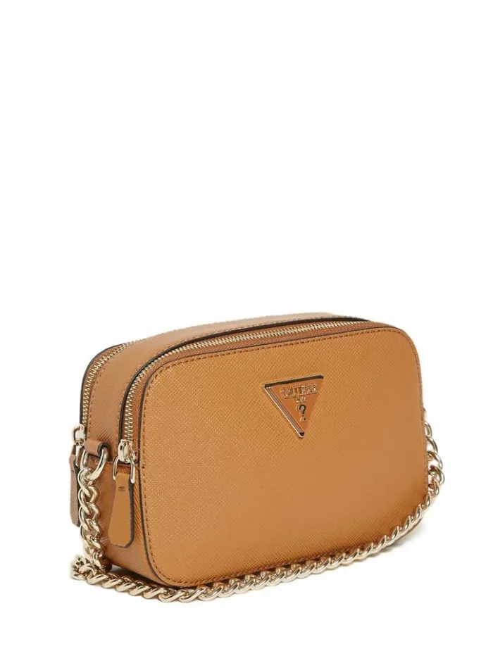 Women GUESS Handbags Noelle Camera Crossbody Light Cognac