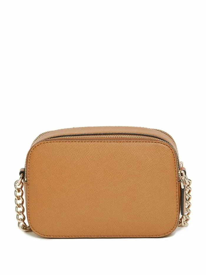 Women GUESS Handbags Noelle Camera Crossbody Light Cognac