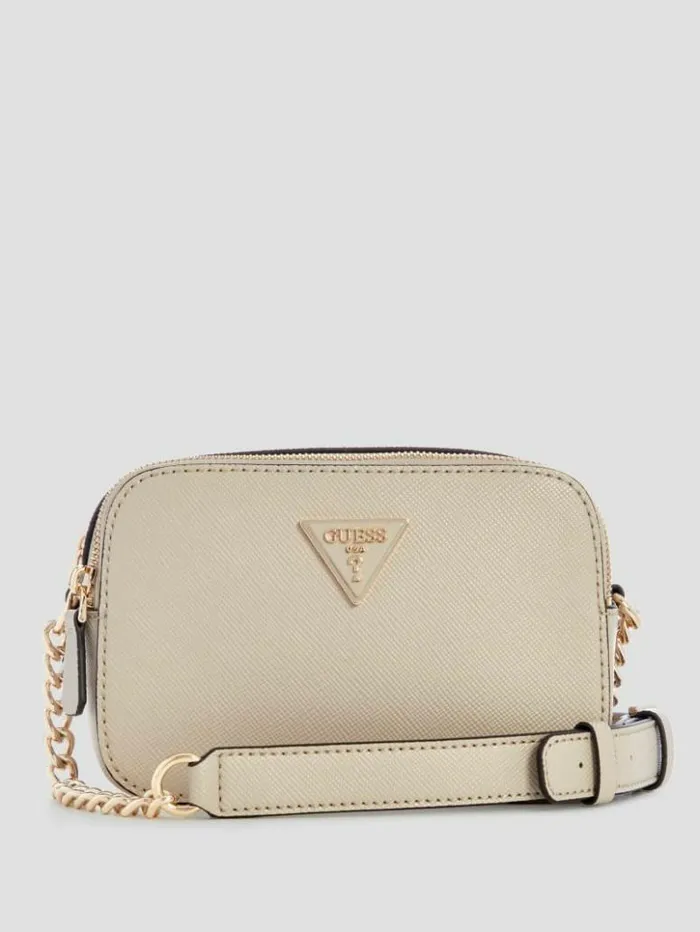 Women GUESS Handbags Noelle Camera Crossbody Taupe