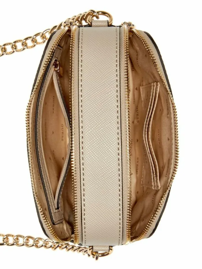 Women GUESS Handbags Noelle Camera Crossbody Taupe