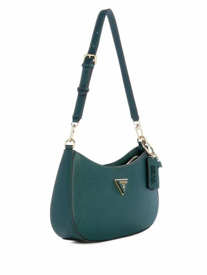 Women GUESS Handbags Noelle Shoulder Bag Forest Green