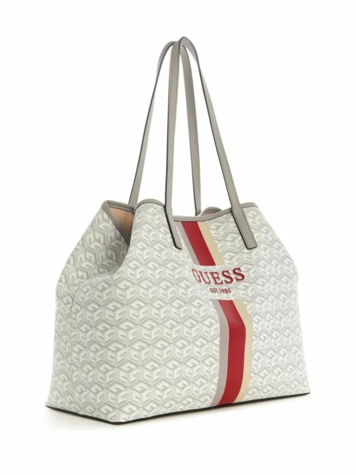 Women GUESS Handbags Vikky Large Tote Steel