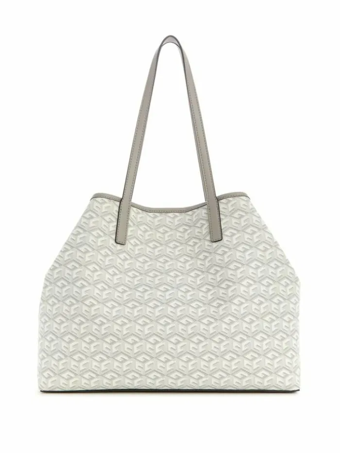 Women GUESS Handbags Vikky Large Tote Steel