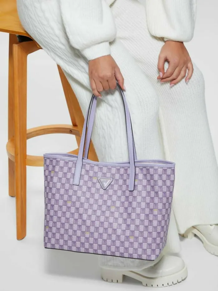 Women GUESS Handbags Vikky Tote Set Light Blue