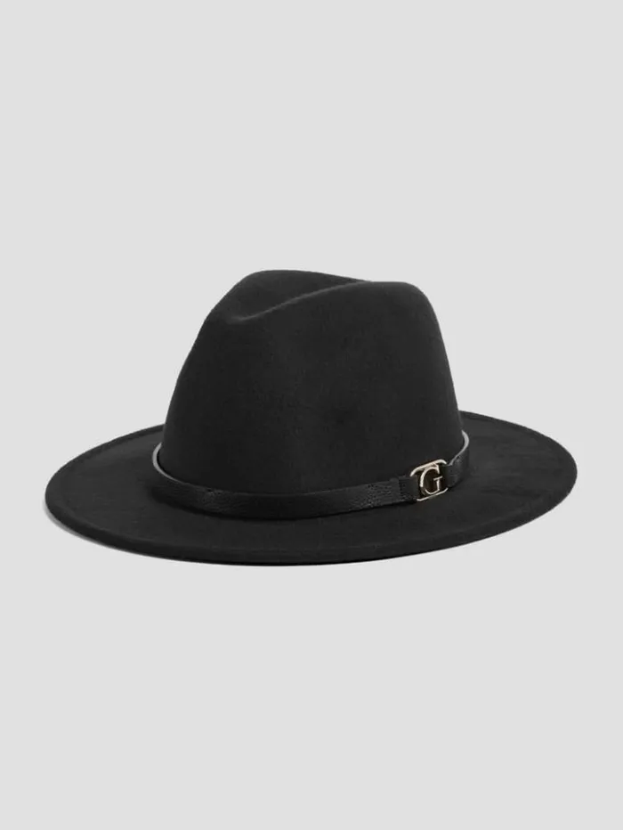 Women GUESS Hats and Scarves Amera Fedora Hat Black