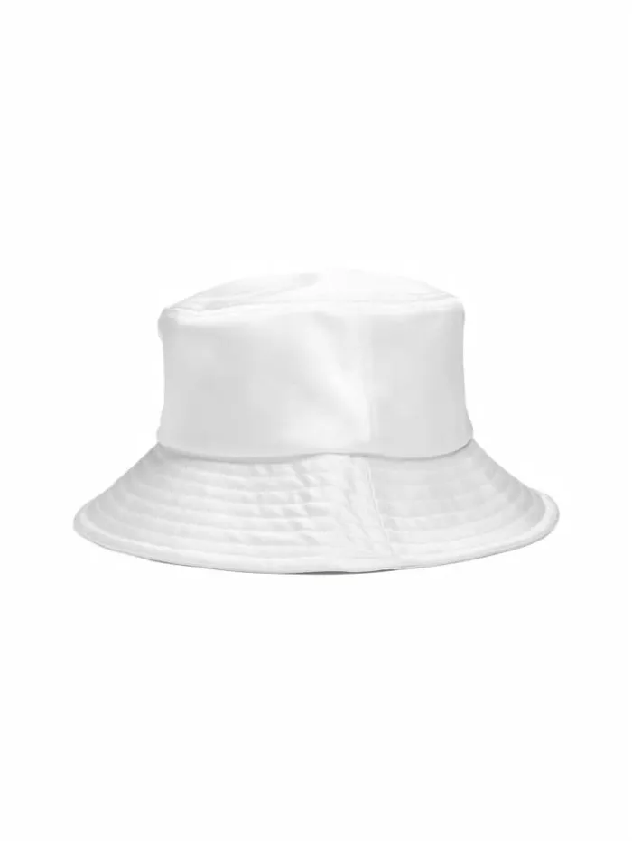 Women GUESS Hats and Scarves Satin Bucket Hat White Multi