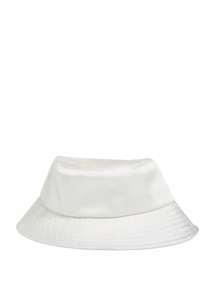 Women GUESS Hats and Scarves Satin Bucket Hat White Multi