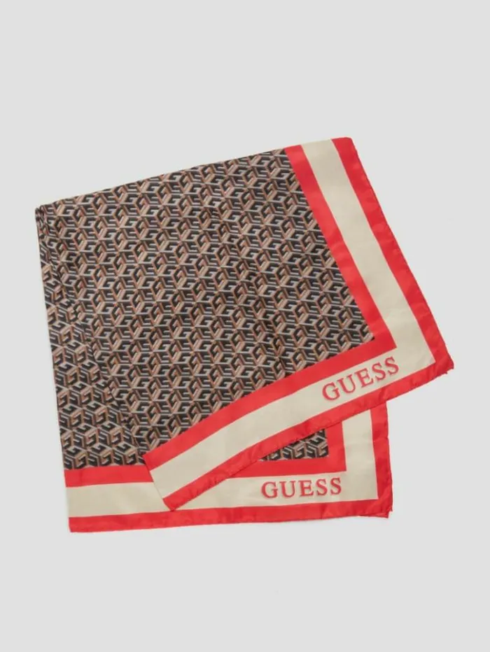 Women GUESS Hats and Scarves Silvana Foulard Black Gold