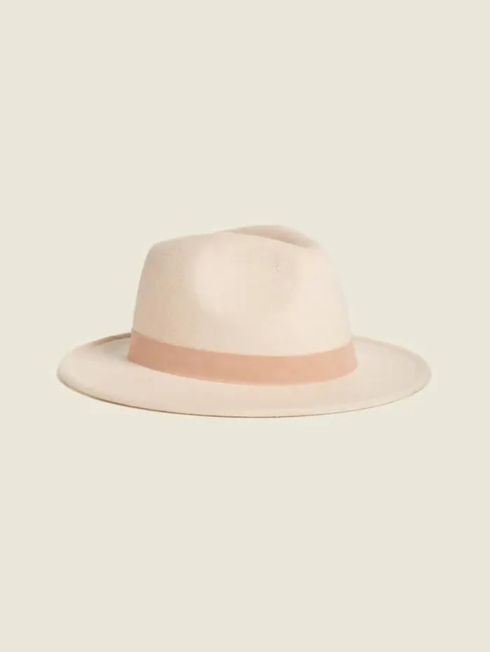 Women GUESS Hats and Scarves Vickie Wide Brim Hat Beige
