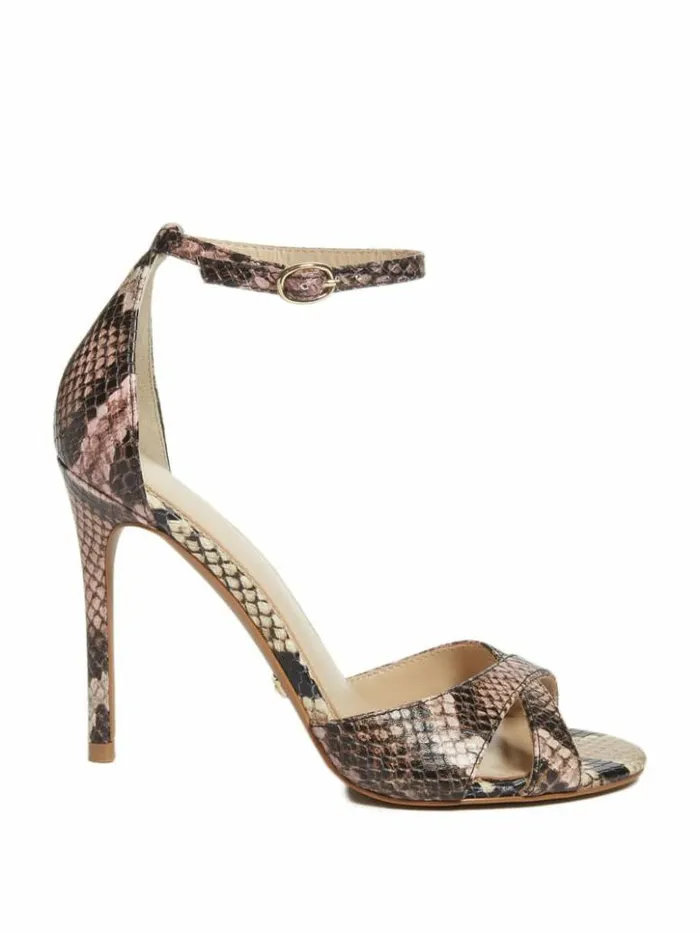 Women GUESS Heels Abiele Leather Stiletto Sandal Light Pink 680