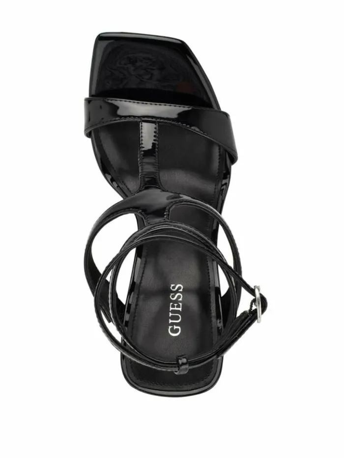 Women GUESS Heels Bacio TStrap Wedge Heels Black 002