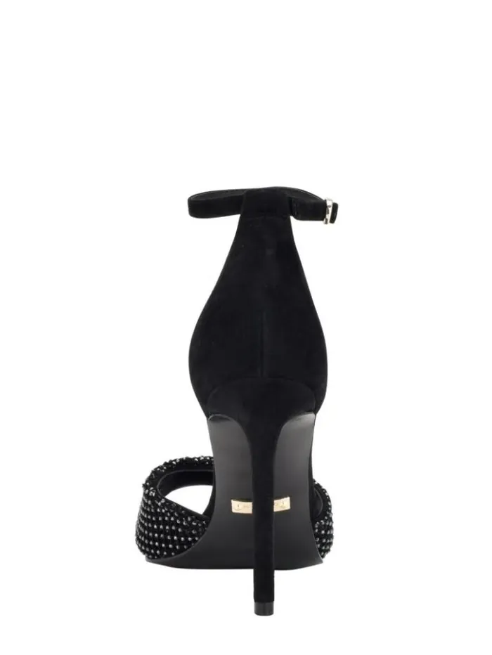 Women GUESS Heels Balie Rhinestone Sandal Black1