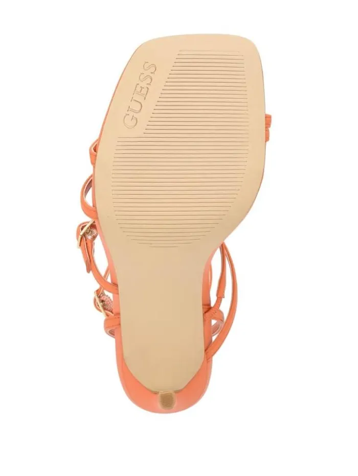 Women GUESS Heels Bolten Strappy Stiletto Heels Orange