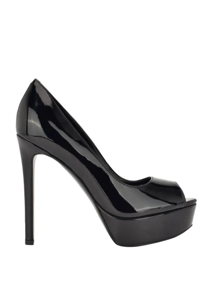Women GUESS Heels Cacei PeepToe Stiletto Heels Black 001