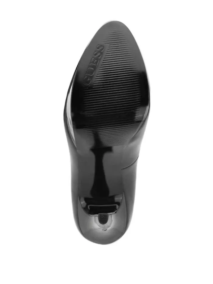 Women GUESS Heels Cador Leather Stiletto Heels Black 002
