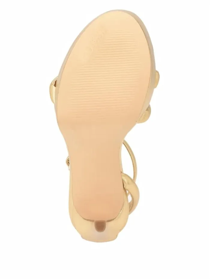 Women GUESS Heels Casilda Strappy Stiletto Heels Gold