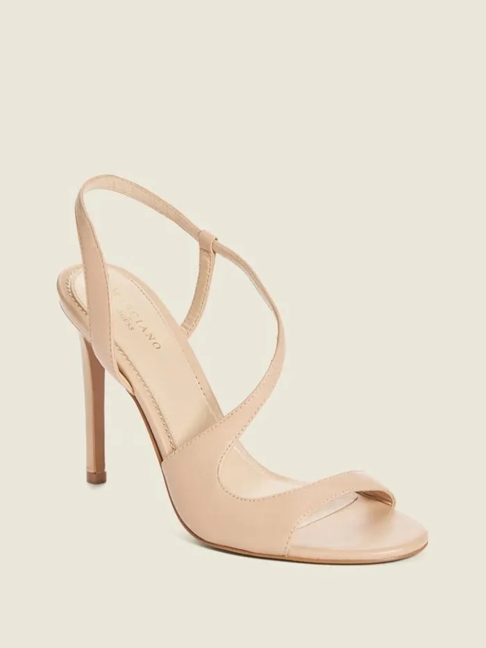Women GUESS Heels Futura Curve Sandal Light Natural 110