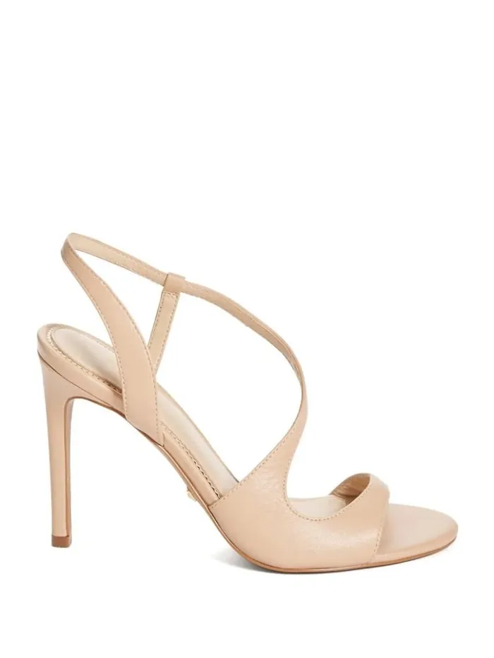 Women GUESS Heels Futura Curve Sandal Light Natural 110