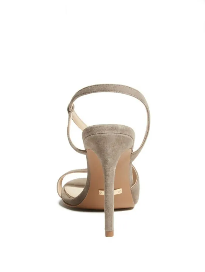 Women GUESS Heels Futura Curve Sandal Taupe