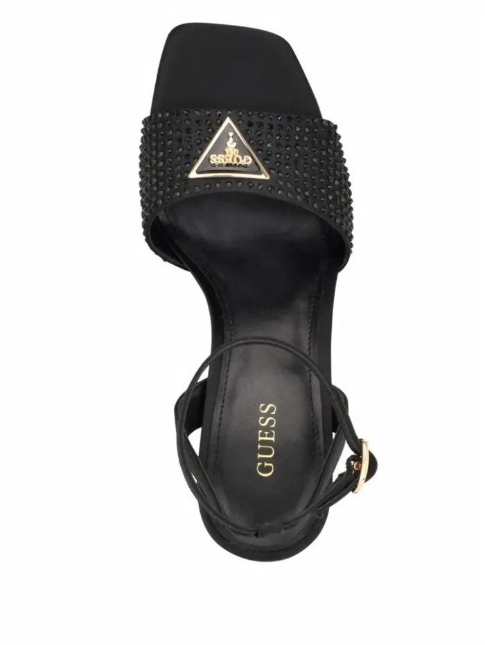 Women GUESS Heels Gelya Triangle Blocked Heels Black 001
