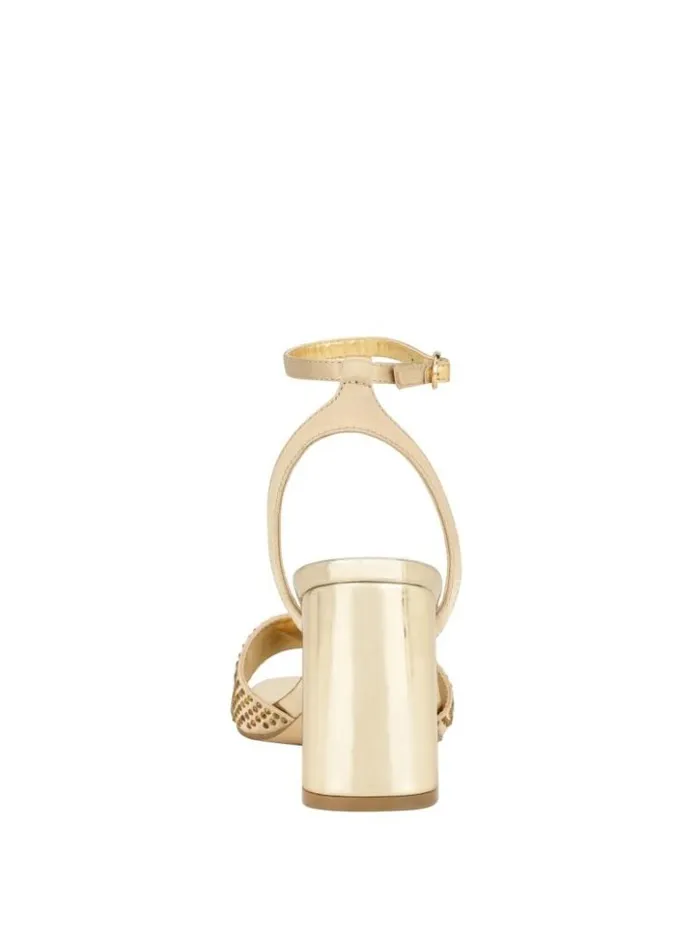 Women GUESS Heels Gelya Triangle Blocked Heels Gold