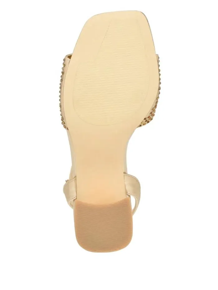 Women GUESS Heels Gelya Triangle Blocked Heels Gold